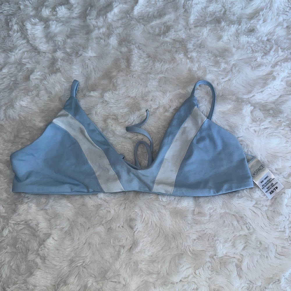 light blue L*Space Johnny bikini top, size XS